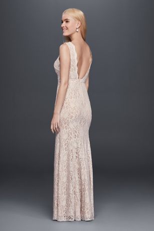 david's bridal plunging neckline