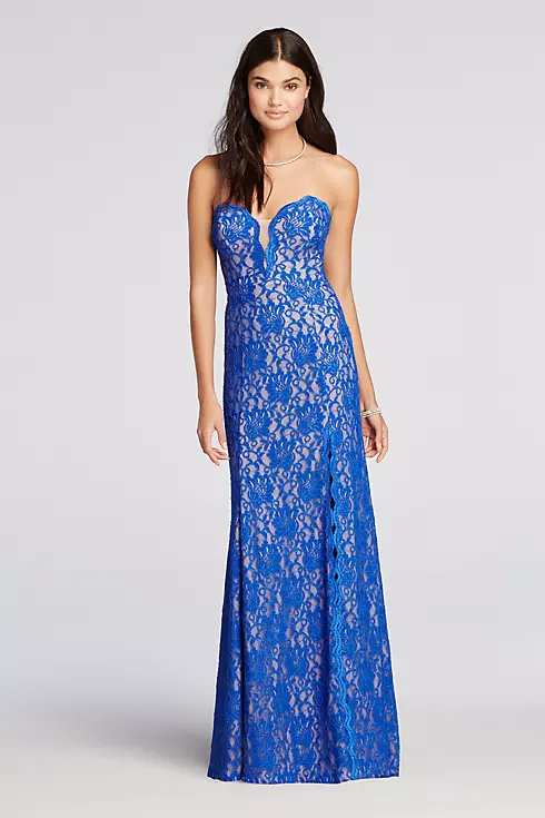 Sweetheart Neckline All Over Lace Prom Dress  Image 1