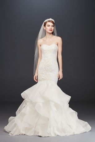 david's bridal oleg cassini mermaid
