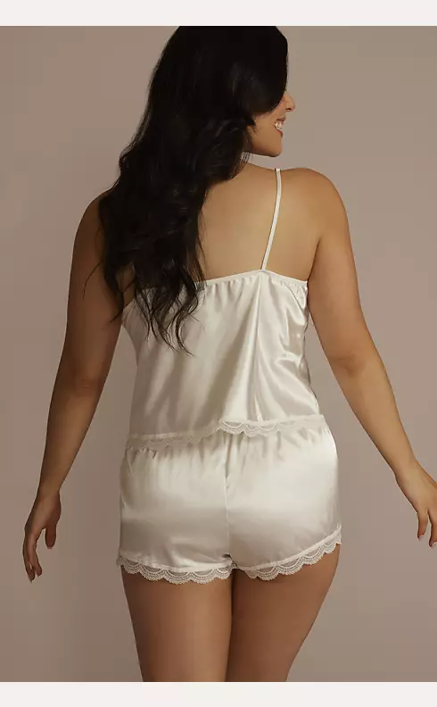 Lace-Trimmed Cami and Half Slip Set