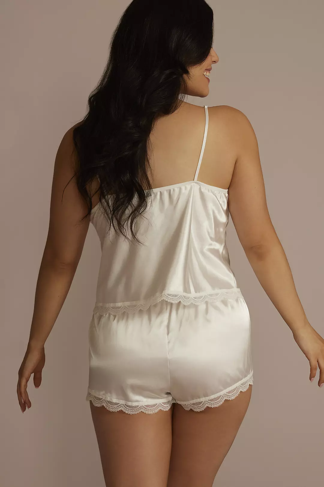 Lace-Trimmed Cami and Half Slip Set | David's Bridal Lace-Trimmed Cami and Half Slip Set | David's Bridal