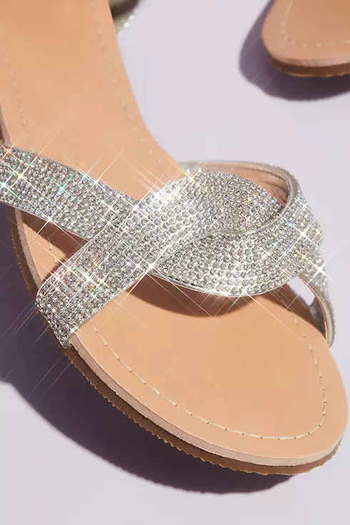 Twisted Vamp Micro Crystal Flat Sandals Image 3