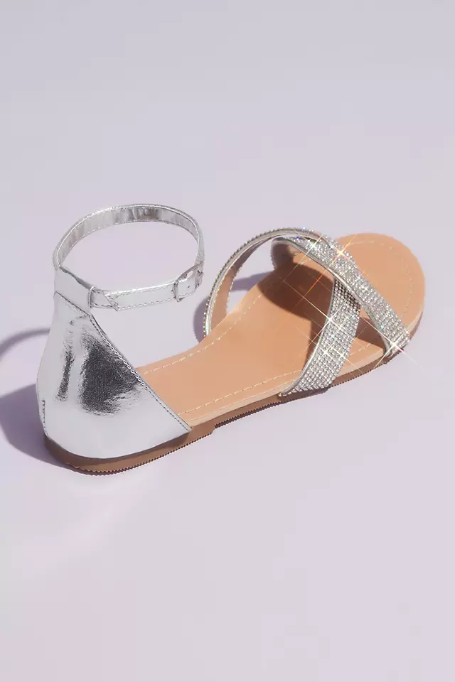 Twisted Vamp Micro Crystal Flat Sandals Image 2