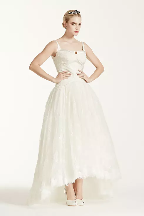 As-Is Lace High Low Tank Wedding D Image 1