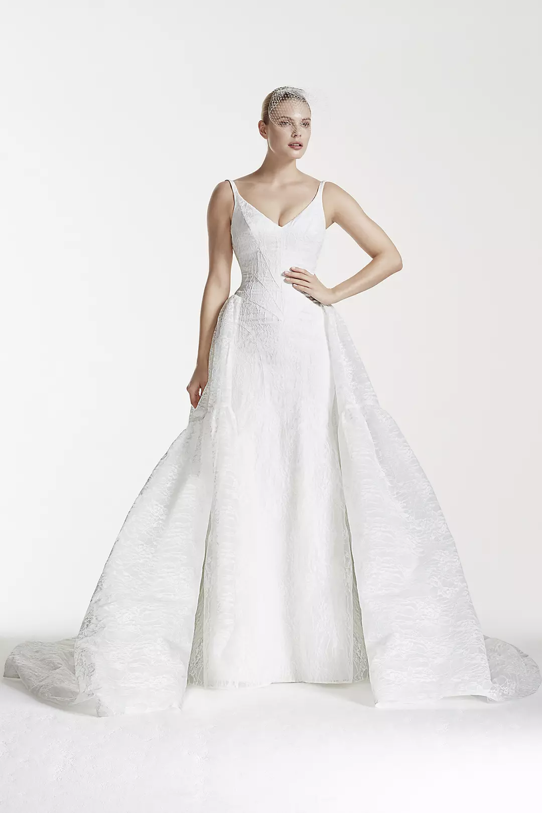 As-Is Tank Bonded Organza and Lace Wedding Dress Image