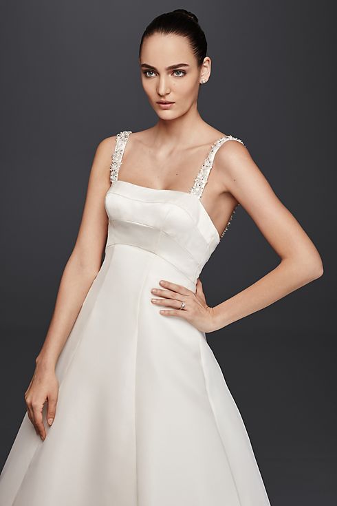 As-Is Satin A-Line Wedding Dress Image 4