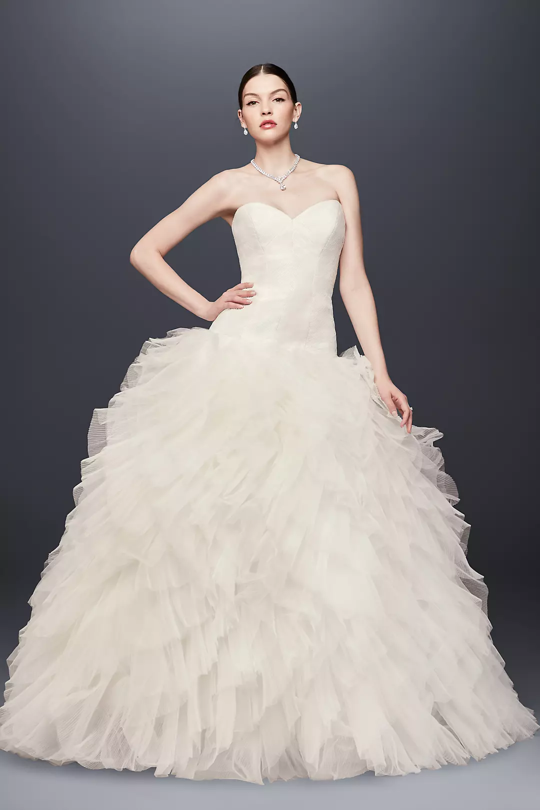 As-Is Drop-Waist Tulle Wedding Dress Image