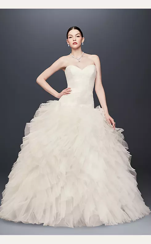 As-Is Drop-Waist Tulle Wedding Dress Image 1
