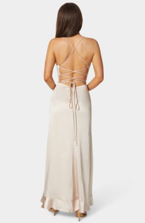 strapless open back dress Shop Jasz 7571 Plunge Neckline Open Back Train Tulle Mermaid Evening Dress  – B Chic Fashions main image 0