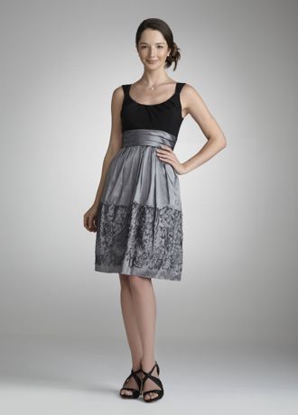 Tank Dress with Shimmer Skirt and Soutache Trim Image