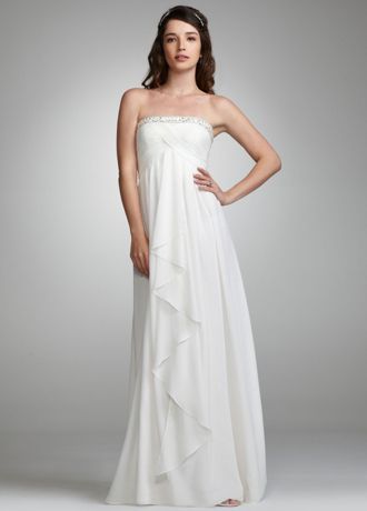 Beaded Strapless Draped Chiffon  Image