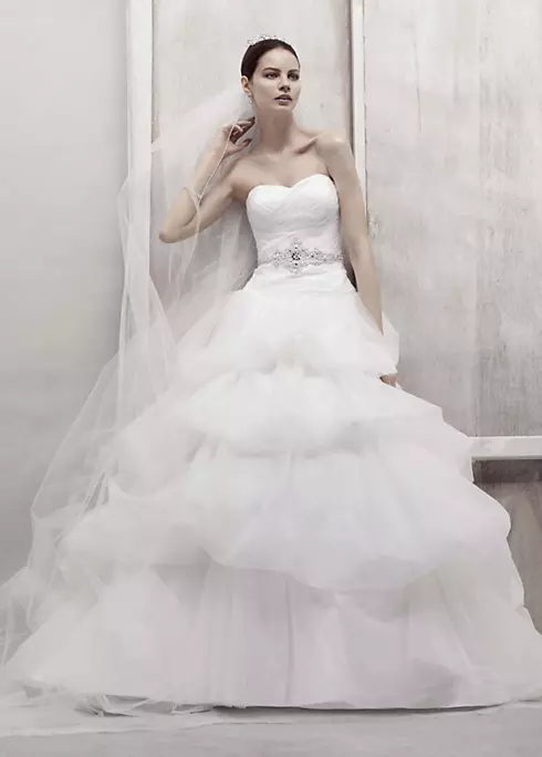 Tulle Ball Gown with Pick Up Skirt Image 1