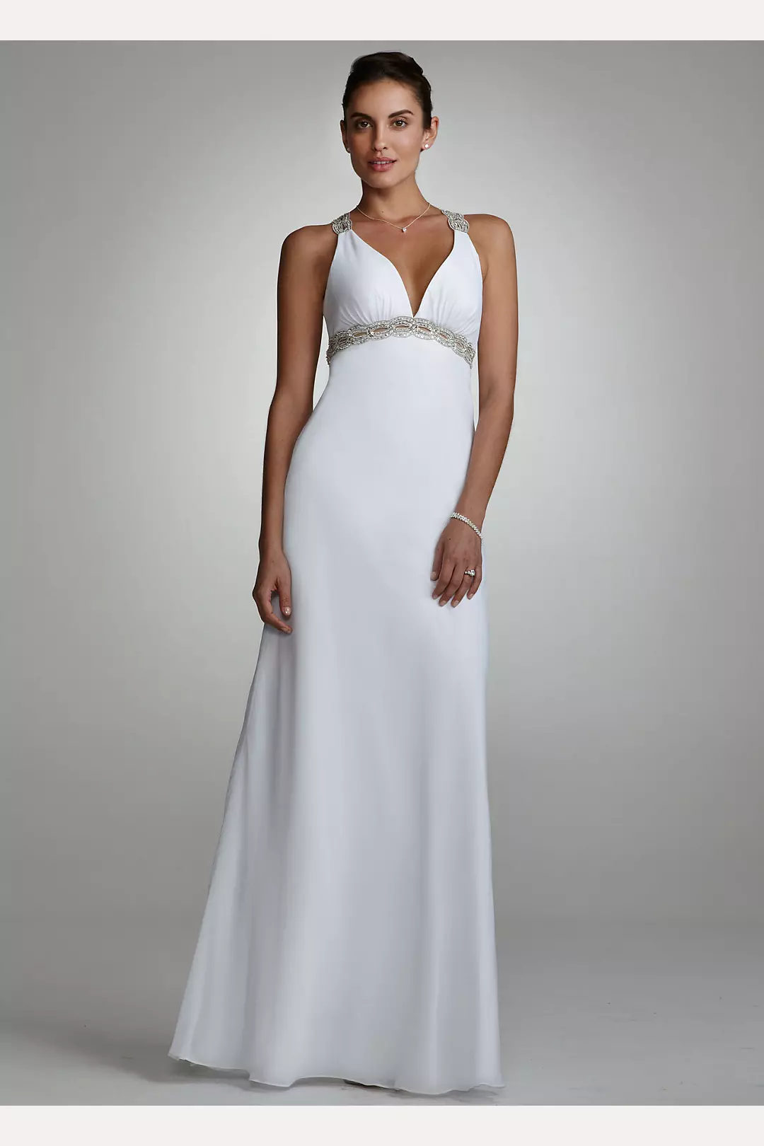 Beaded Tank Gown with Back Detailing | David's Bridal