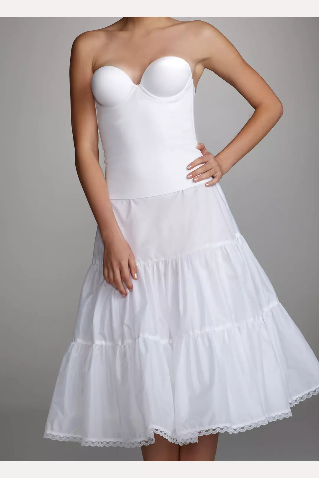 David’s Bridal Nude Full Length Wedding Dress Slip Shapewear with Built in  Bra