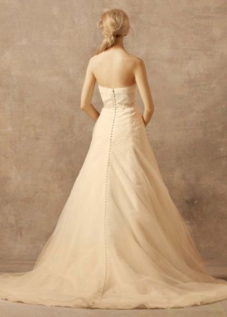 White by Vera Wang A-line Organza Wedding Dress | David's Bridal