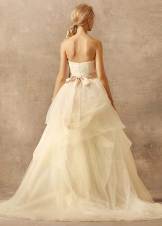 White by Vera Wang Lace and Tulle Wedding Dress | David's Bridal