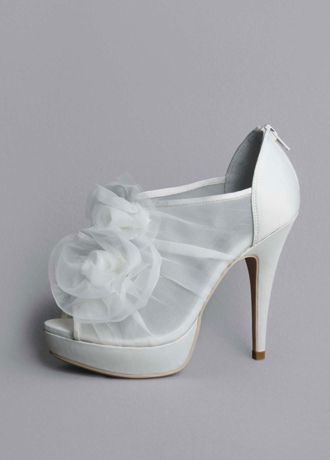 Platform Shoe with Organza Flowers Image