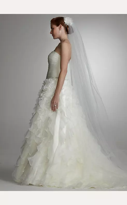 Strapless Sweetheart Neckline Ball Gown Wedding Dress With Organza And  Tulle Details