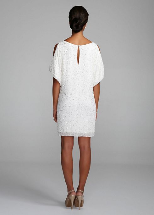 Cold Shoulder Beaded Sequin Dress Image 2