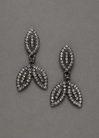 Three Leaf Earring with Crystal Embellishment Image