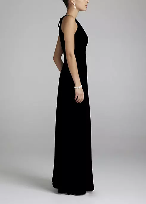 Jersey Dress with Keyhole Neck and Beaded Waist Image 4
