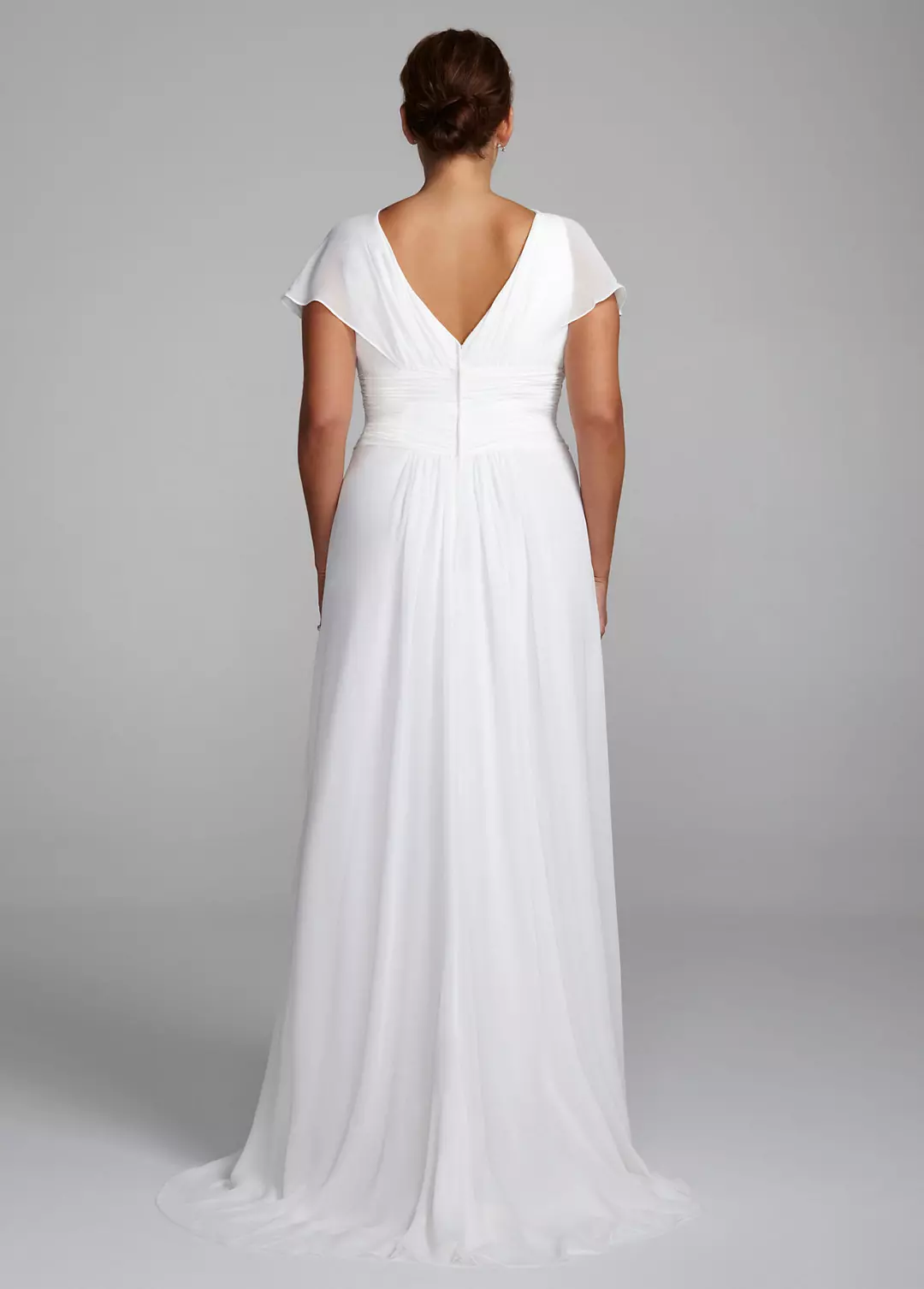 As-Is Flutter Sleeve Plus Size Wedding Dress  Image 2