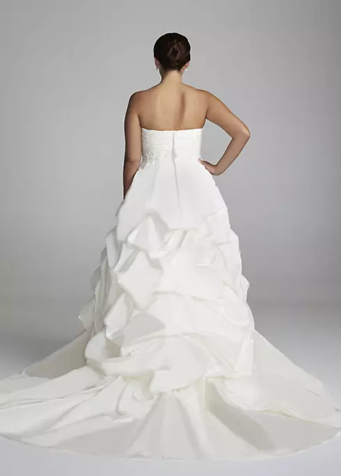 Taffeta Strapless Pick Up Ball Gown with Lace Image 2