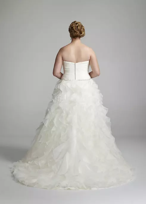 Strapless Organza Ball Gown with Ruffle Detail Image 2