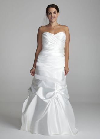 Sweetheart Charmeuse Gown with Pick-Up Skirt