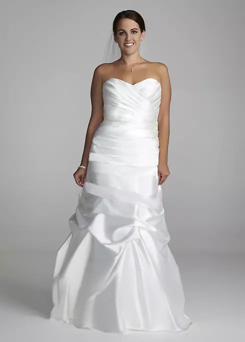 Sweetheart Charmeuse Gown with Pick-Up Skirt Image 1