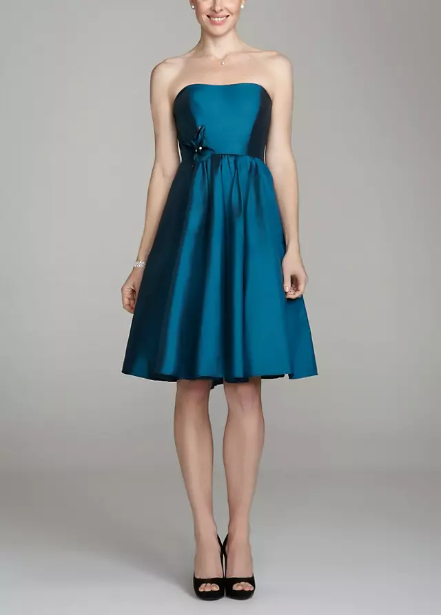 Strapless Taffeta Dress with Full Skirt Image
