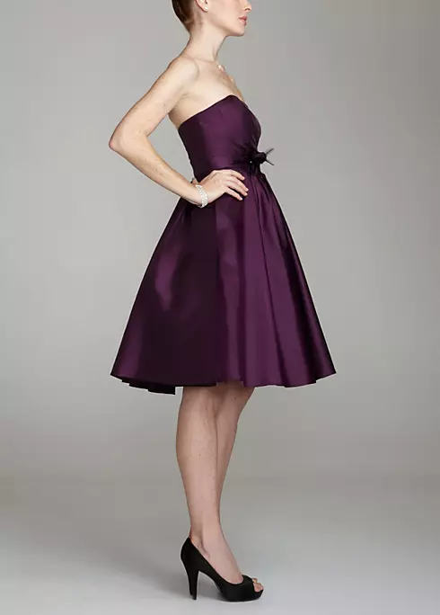 Strapless Taffeta Dress with Full Skirt Image 4