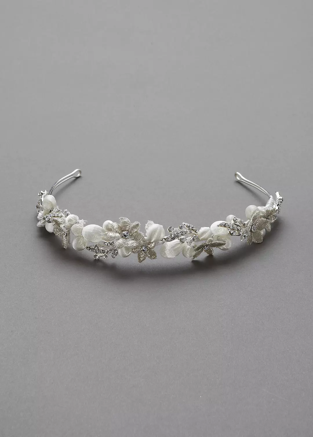 Embellished Headband with Flowers and Crystals Image
