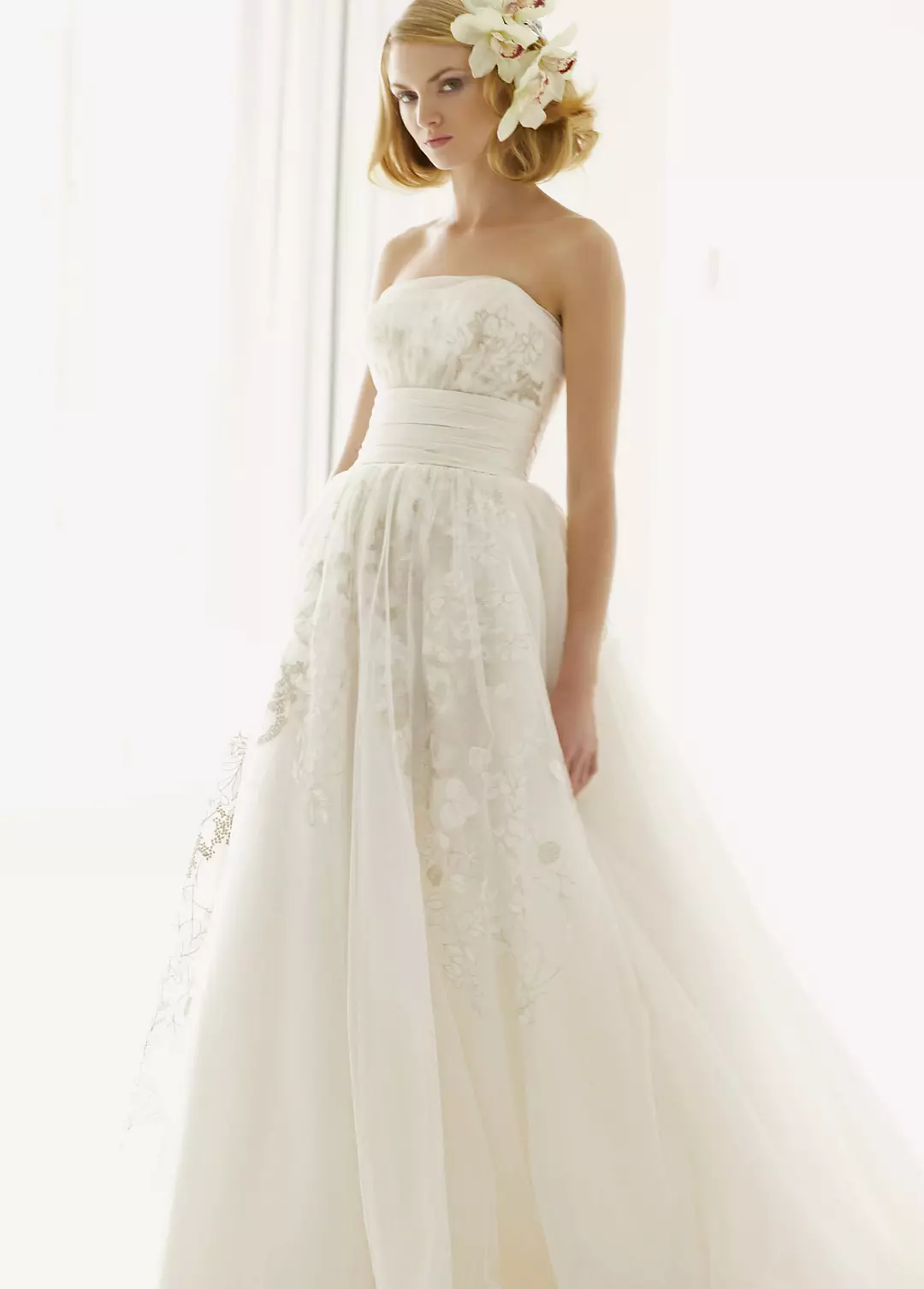 Melissa Sweet Lace Wedding Dress with Satin Waist  Image