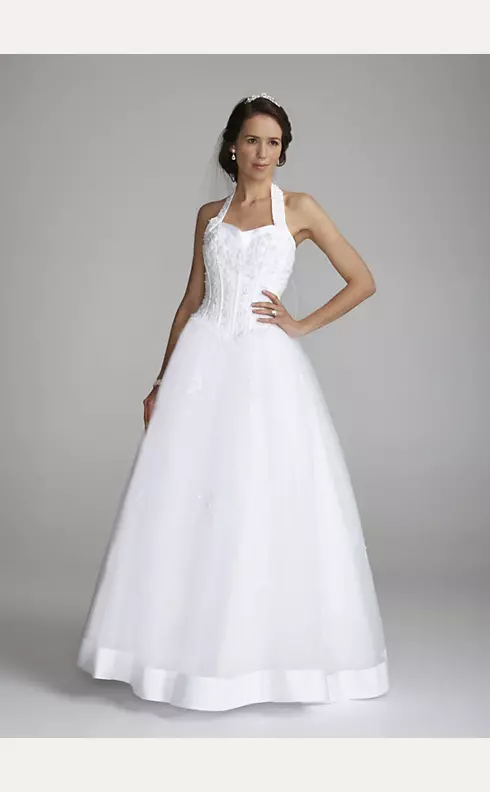 Halter Sweetheart Tulle Wedding Dress Image 1