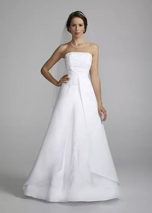 Strapless A-line Split Front Gown with Beading Image 1