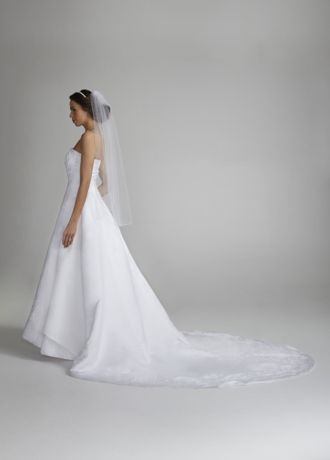 A-line Split Front Wedding Dress with Beading | David's Bridal