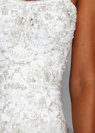david's bridal scalloped crepe