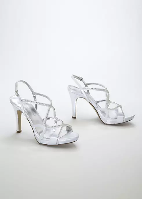 Dyeable Strappy Platform Sandal with Crystals Image 1