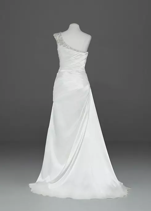 Soft Gown with Ruched Bodice and Embellished Strap Image 4