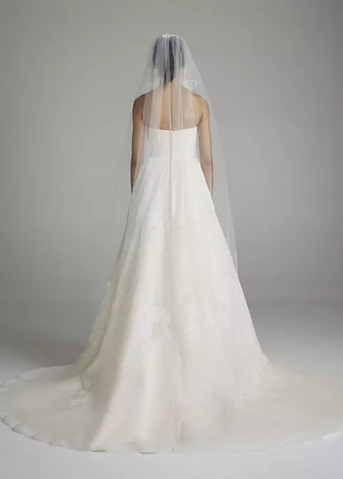 Cathedral Length Veil with Guipure Lace Image 3