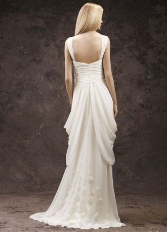 Ivory Chiffon Column Dress