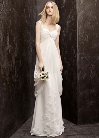 Ivory Chiffon Column Dress