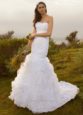 Organza Fit and Flare Wedding Dress