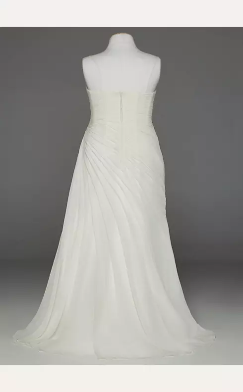 As-Is Chiffon Draped Plus Size Wedding Dress Image 2