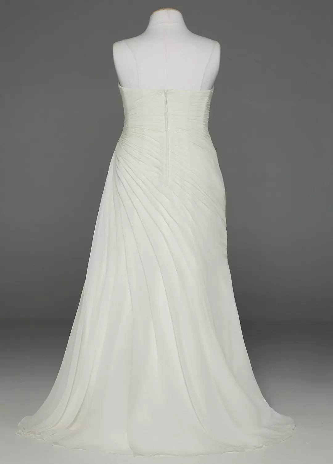 As-Is Chiffon Draped Plus Size Wedding Dress Image 2