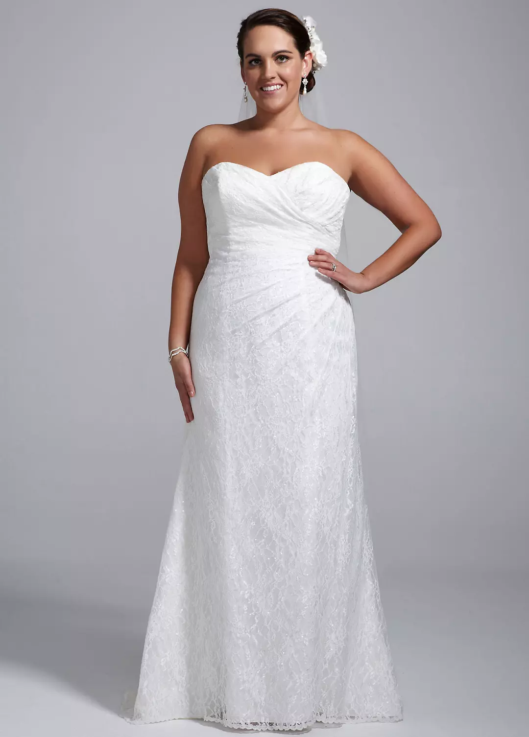 Strapless Sweetheart Lace Gown Image