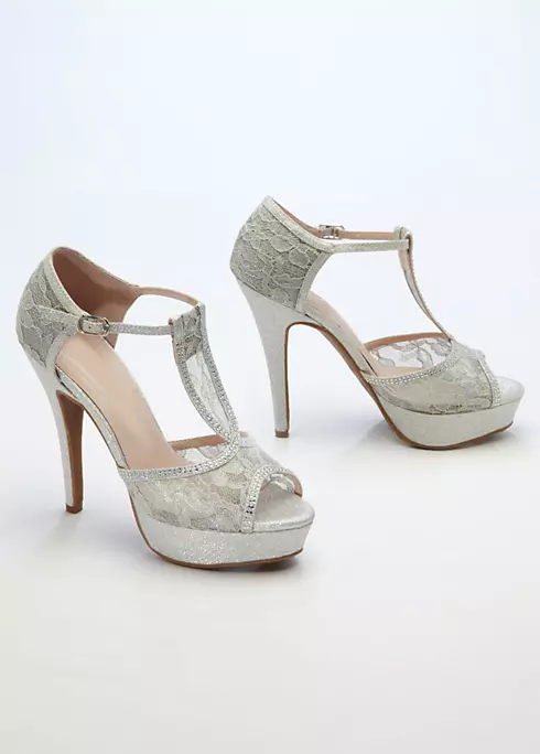 Glitter and Lace High Heel Sandal Image 1