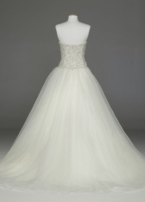 Organza Embroidered Bodice Ball Gown Image 3