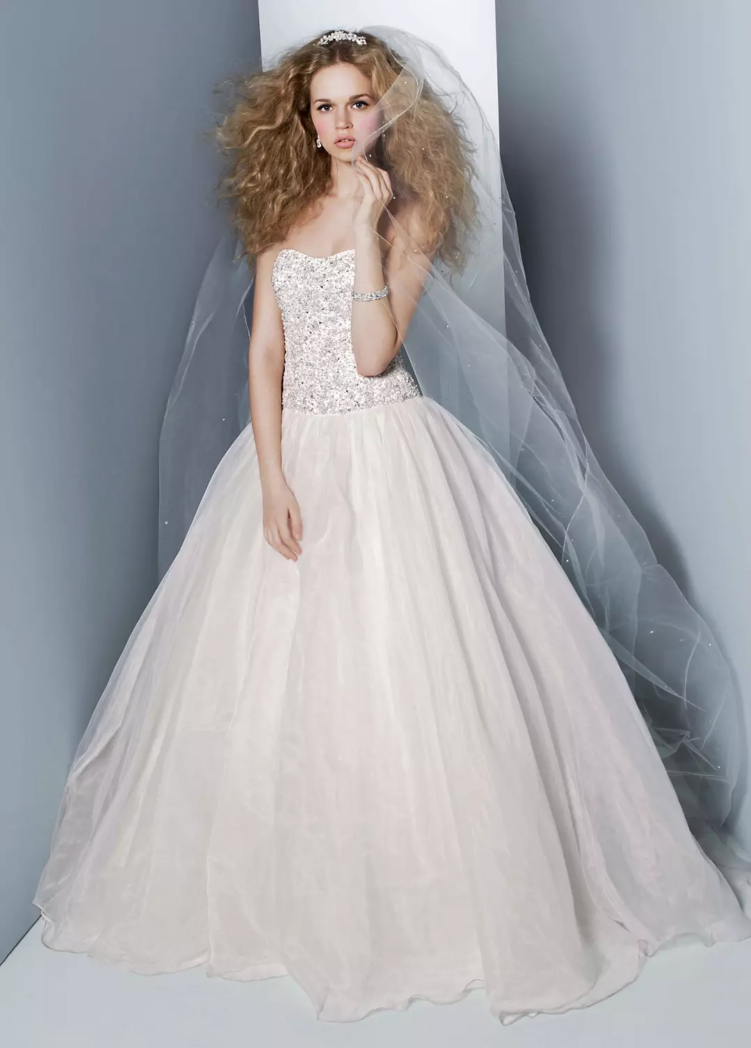 Oleg Cassini Wedding Dress with Organza Bodice  Image
